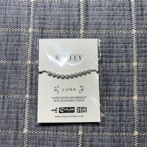 Radley Prep LUNA Silver Plated Pavé Bracelet Adjustable Toggle NEW Sealed